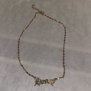 Honey Name Plate Necklace